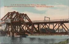Postcard CPR Bascule Bridge Fort William Ontario Canada  picture