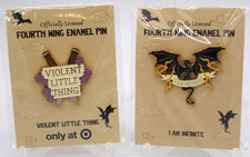 FOURTH WING Rebecca Yarros Enamel Pin Target Violet Little Thing & I am Infinity picture