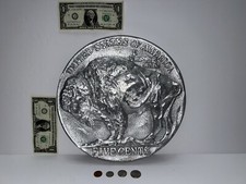 Cast Aluminum ENLARGED Buffalo Nickel RARE CoinClub Wall Plaque Collectable picture