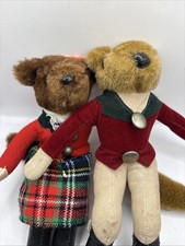 Vintage AA Imports  MR & Mrs Fox Equestrian Fox Hunt Shelf Sitter-ornament 7” picture