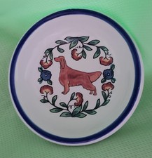 IRISH SETTER Small Pottery Trinket Dish, Dog Show Prize 4