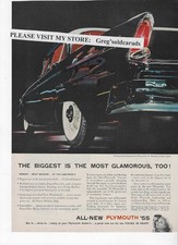 Original 1955 Plymouth Belvedere 4 door sedan vintage print ad, advertising picture