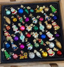 2003 Thomas Pacconi Classics 48 Blown Glass Christmas Ornaments Wood Crate COA picture