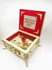 Orthodox Ark For Holy Relics For 6 Reliquary Bulat Red Velvet Church Ark 11.61