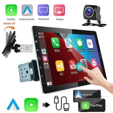 Single 1 DIN Rotatable 10.1'' Bluetooth Touch Screen Car Stereo Radio picture