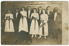 Cadiz OH 1912 School Graduation Group RPPC Real Photo Postcard African American picture