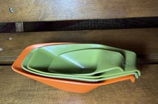 RARE Vtg 1974 Rubbermaid Avocado 4-Piece Measuring Scoop Set 2Tbs-1/2C. USA  picture