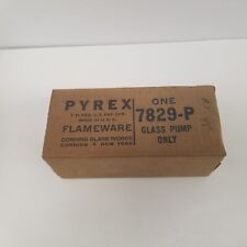 Pyrex Flameware Corning Glass Works 7829-P Glass Pump w/ Box, NOS picture