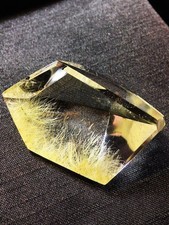 30g Top Natural Gold Rutilated Quartz Crystal Mineral specimen Reiki GIFT Decor picture