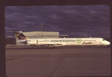 Orig 35mm airline slide Iceland Express Hello Air MD-90-30 HB-JIE picture