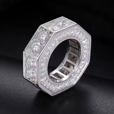 Octagon Round Cut Moisssanite Ring picture