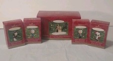 2000 Hallmark Keepsake A Snoopy Christmas Complete Set of 5 Ornaments New picture