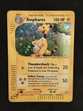 Ampharos H1/H32 Holo Aquapolis 2003 English Pokemon e-Reader Vintage picture