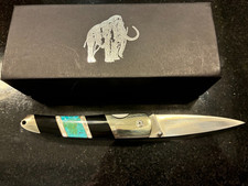 santa fe stoneworks knife SFS-70OPTQ - Woolly Mammoth Tusk Steel Linerlock picture