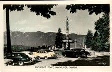 Vancouver BC Totem Pole c1950s-60s Real Photo Vintage Postcard picture