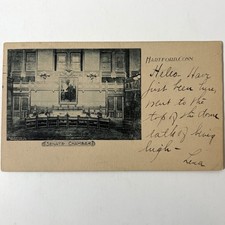 Antique Hartford CT Senate Chamber Postcard State Capitol Private Mailing Card picture