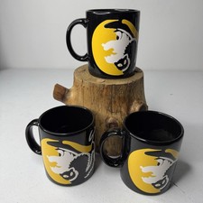 Rare Vtg Waechtersbach Set/3 Halloween Mugs Witch Made in Spain Black Cat Coffee picture