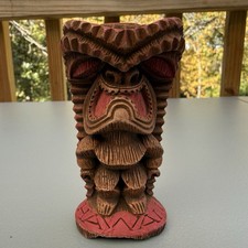 Vintage Coco Joes Hawaii Ceramic Lucky Tiki Pomaikai Figurine picture