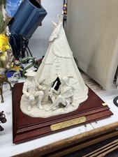 Goebel Porcelain “Passing The Peace Pipe “ Statues Limited 93/400 1970s Skrobek picture