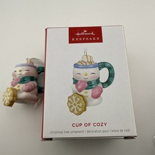 Hallmark Keepsake 2025 Cup of Cozy Porcelain Ornament picture