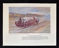 1922 Brooklands Sunbeam Speed Record F Gordon CROSBY Art Print Bill Guiness picture