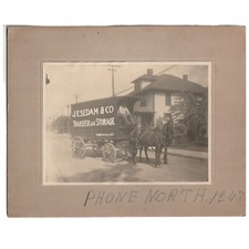 Broad Ripple Jesedam & Co Transfer & Storage Cabinet Card 1890 Horse & Cart picture
