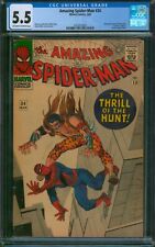 AMAZING SPIDER-MAN #34 🌟 CGC 5.5 🌟 Kraven the Hunter Silver Age Marvel 1966 picture