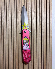 Nintendo Super Mario Princess Peach Manual Folding Pocketknife, Pink, Clip picture