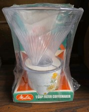 Vintage Melitta One Cup Coffee Maker Kit Model No. 4, Open Package picture