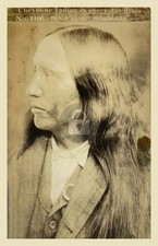 Cheyenne Indian in Everyday Dress Native American c1910 RPPC Photo Postcard COPY picture
