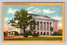 Raleigh NC-North Carolina, Raleigh Memorial Auditorium, Vintage Postcard picture