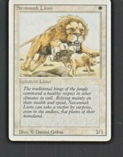 Savannah Lions  1994 Magic The Gathering Revised Edition #39  picture