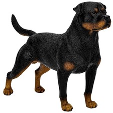 Rottweiler Statue Figurine - Realistic Dog Model for Home Decor picture