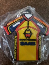Vintage Gary Fisher SAAB Jersey Keychain Bike Cycling Key Ring Chain picture