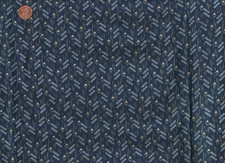 Antique 1870 French Indigo Stripe Fabric picture