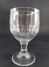 Vintage HAZEL ATLAS  ATC54 CLEAR GLASS GOBLET 5-5/8” - Honeycomb Panels Colonial picture
