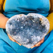 5LB Top natural blue crystal cave quartz crystal cave mineral specimen 4475 picture