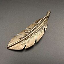 Vintage Navajo Feather Sterling Silver Pin Brooch picture