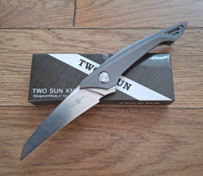 Twosun TS 78 One Solid M390 Night Morning Titanium Frame Lock picture
