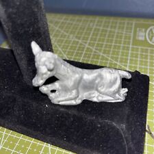 Pewter Horse Figurine Miniature Mini Pony Figure Vintage Animal Shadow Box Size picture