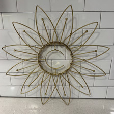 Vintage Mid Century Modern Starburst Lux Wall Clock Frame Atomic 21