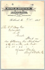 Vintage 1895 Portland Maine King & Dexter Hardware Receipt 9