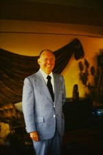 c1970's Kodachrome 35mm Slide Mature Man Smiling Indoors Houndstooth Suit Wall picture