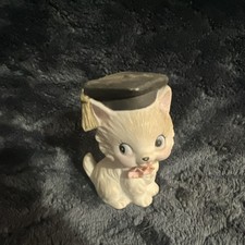 Lefton ceramic graduation cat figurine. picture