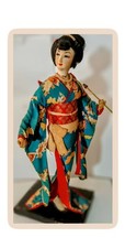 Vintage Japanese geisha doll 14