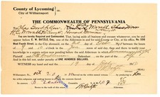 1910 Williamsport PA Subpoena Testify Chas Gottschall H.C. McNail Antique Signed picture