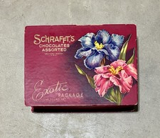 Vtg 1940’s Box SCHRAFFT'S Exotic Package Chocolates New York Boston. picture