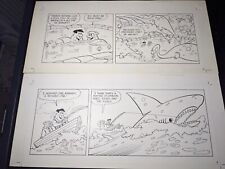 THE Flintstones Comic Strip Art Hannah Barbera Vintage Cartoon Coloring Book Art picture
