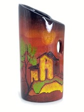 Verzolini Questa Maoiloca Vase Red Pitcher Italian Signed picture