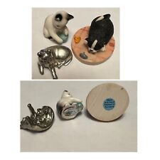 3 VTG  Mini Cats / GOEBEL W GERMANY Porcelain / Metal Cat / Resin Cat Scotland picture